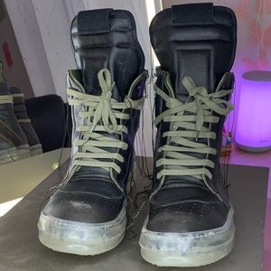 Rick Owens, Geobasket, Distressed Hi-Top Sneaker, Size 41, Great Conditi…